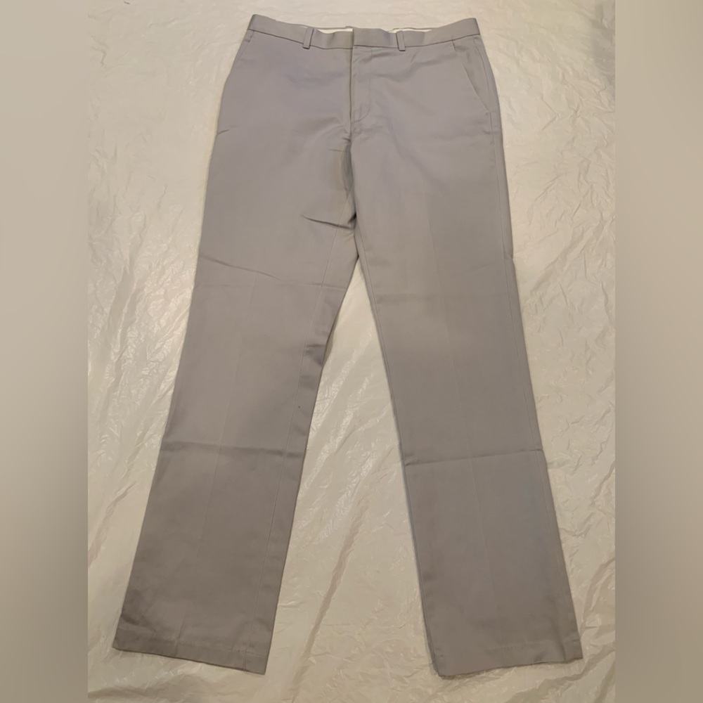 Perry Ellis Tailored Fit Men's Light Grey Pants 34x34